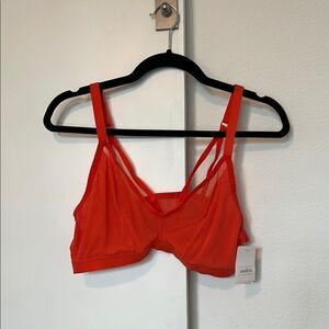 Auden Women's Intimates Sheer Bralette - Red